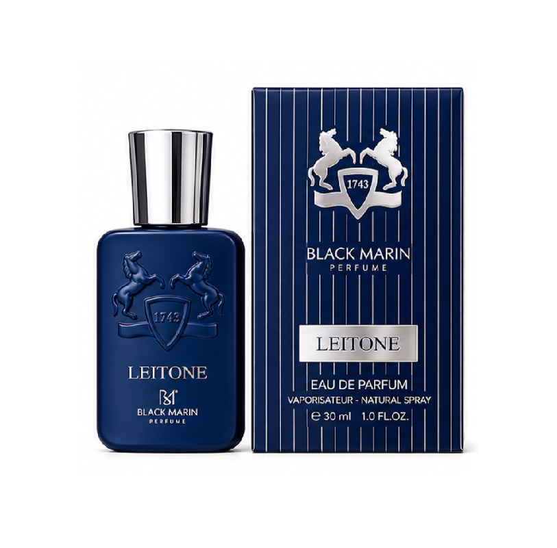 عطر ادوپرفیوم 30 میل مردانه LEITONE بلک مارین BLACK MARIN